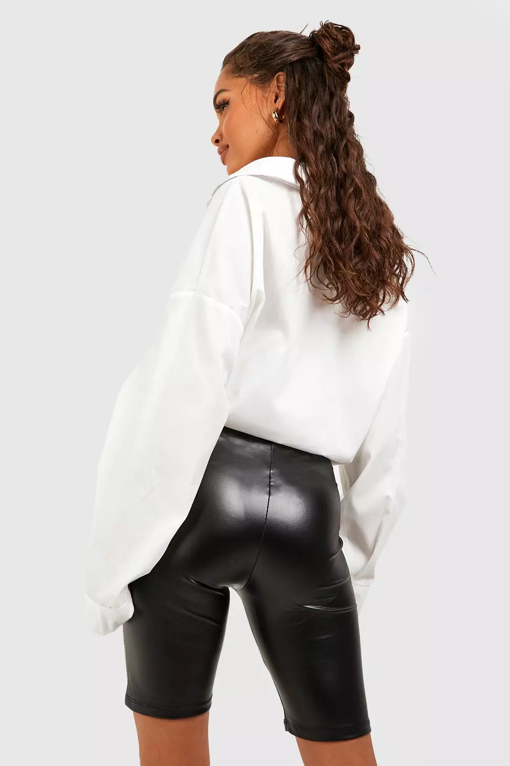 Leather Look Cycling Shorts