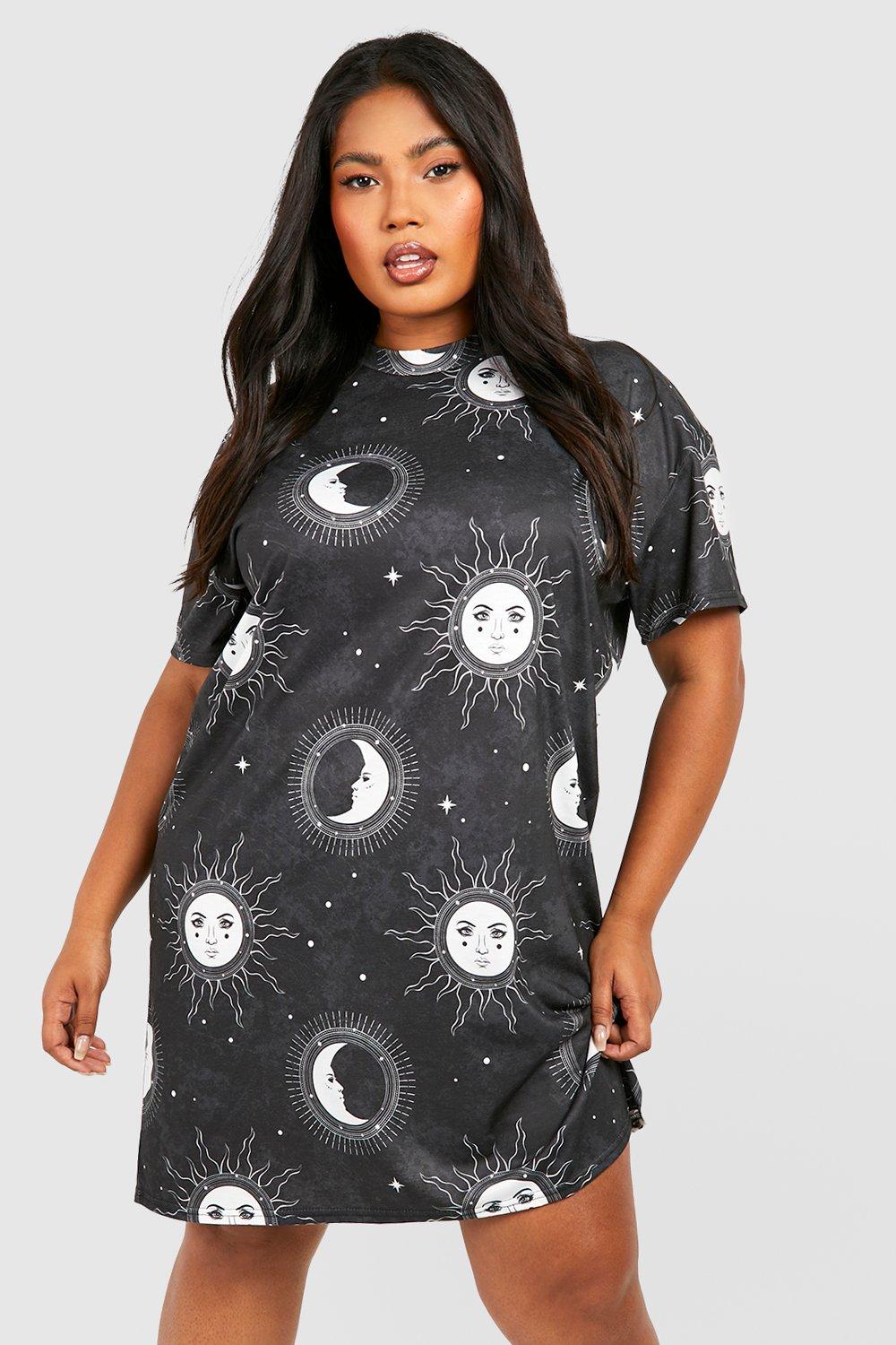 Moon and stars t shirt dress online