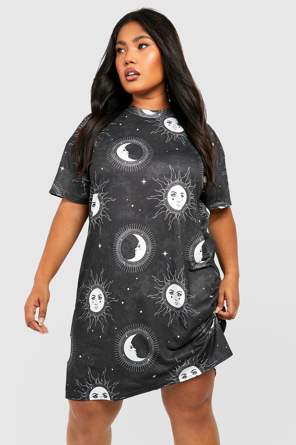 Star and moon hot sale t shirt dress