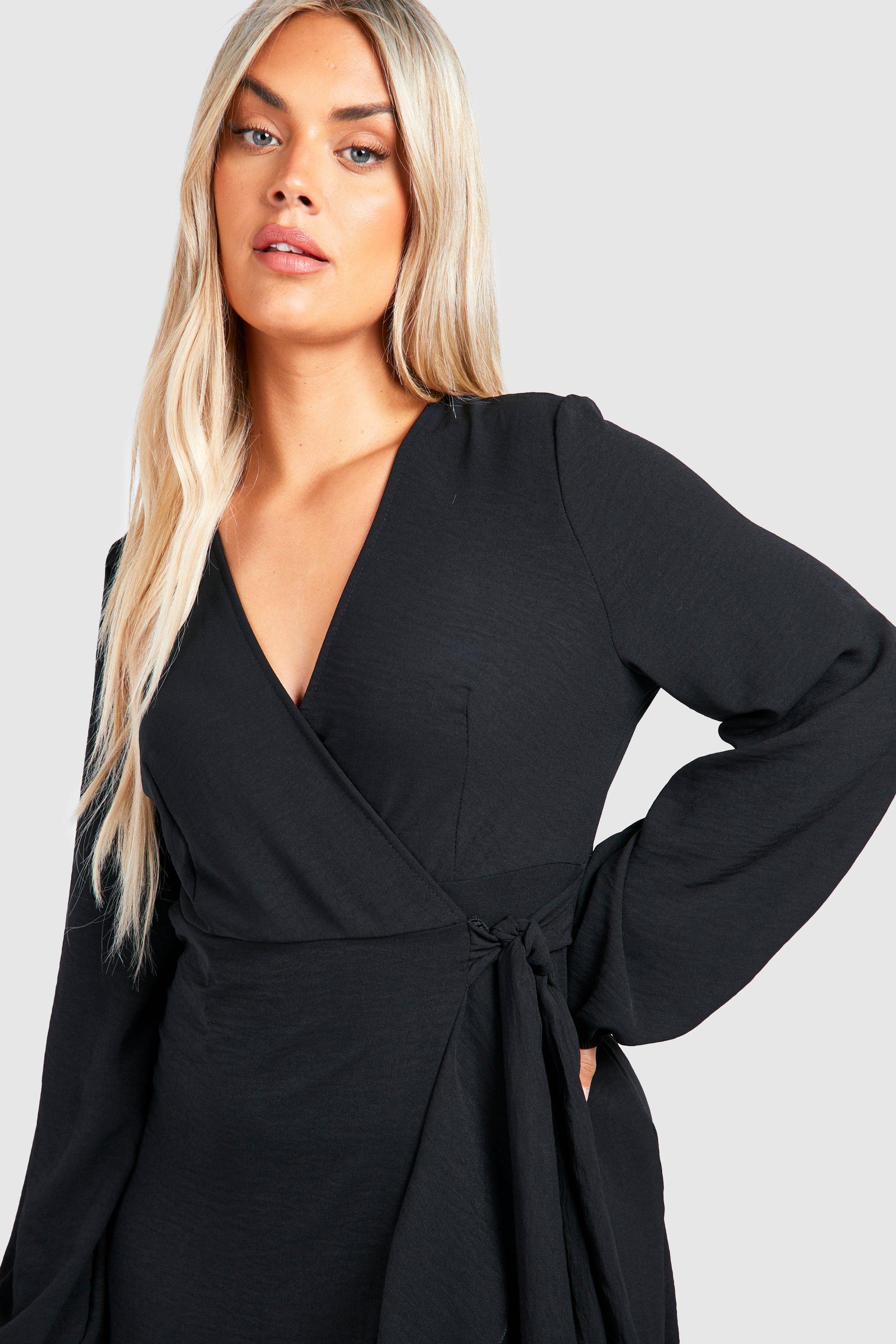 Black store ruffle wrap