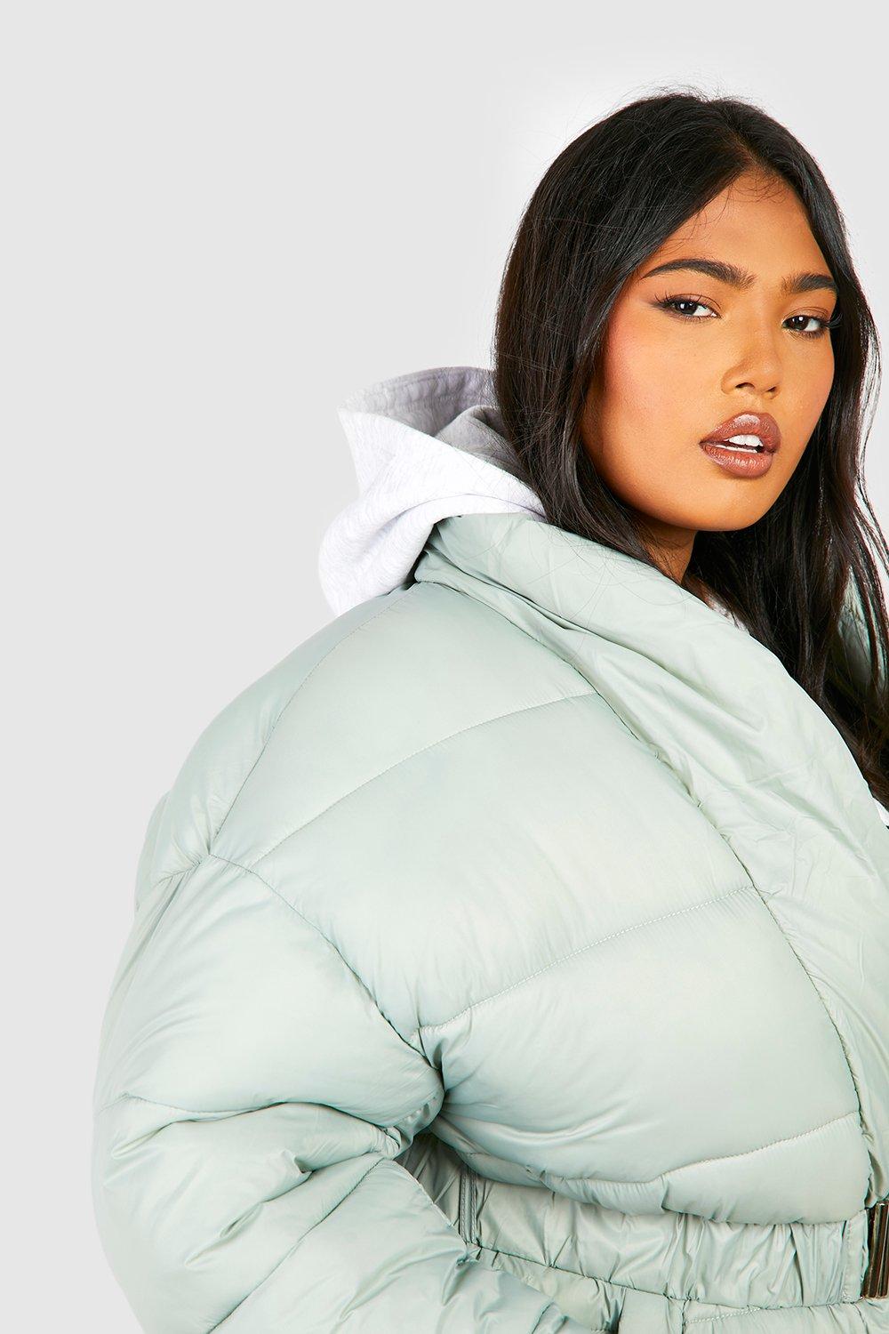 Green oversized puffer on sale jacket