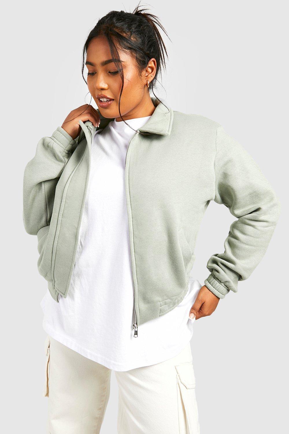 boohoo Women's Crop Zip Detail Bomber Jacket