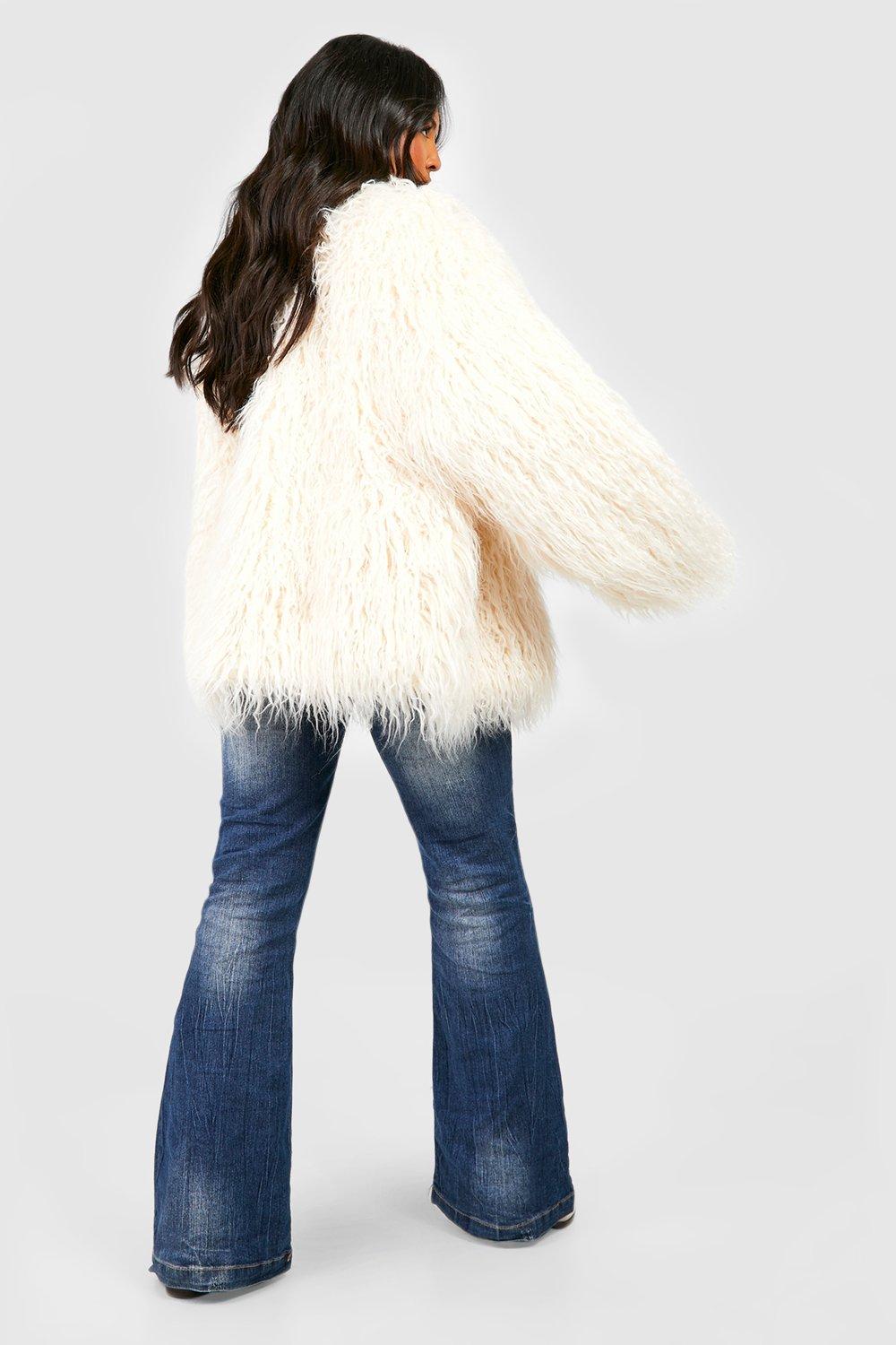 Boohoo mongolian fur on sale coat