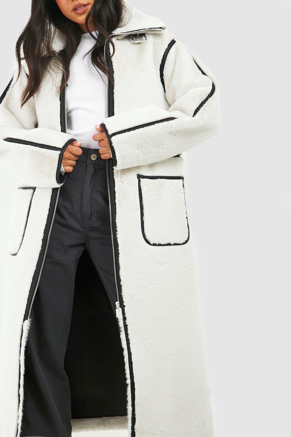 Manteau aviateur long femme hot sale