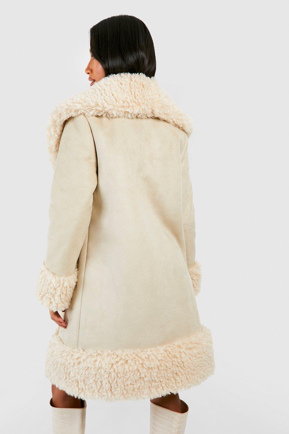 Petite Ros Faux Fur Coat