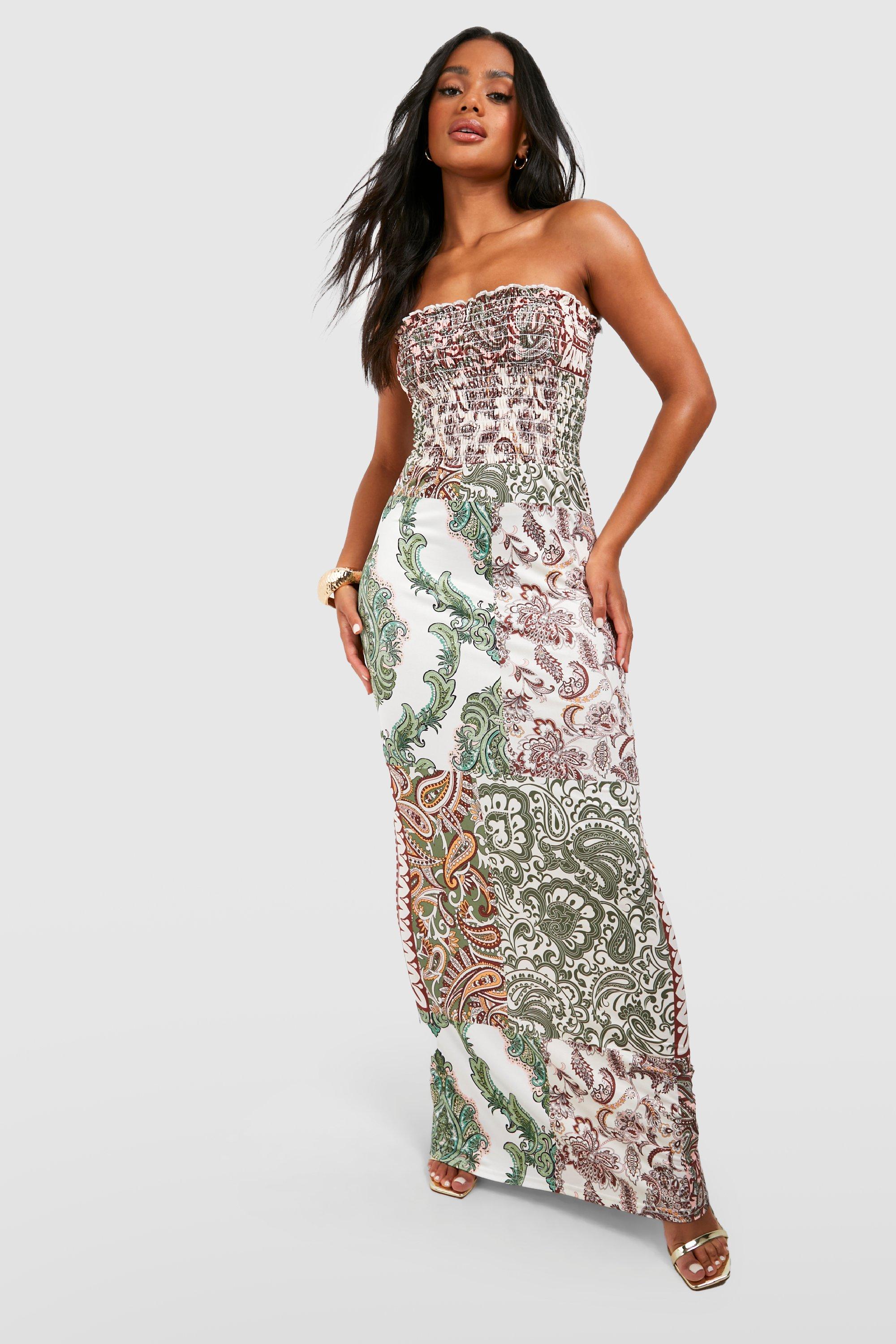 Boohoo paisley best sale maxi dress