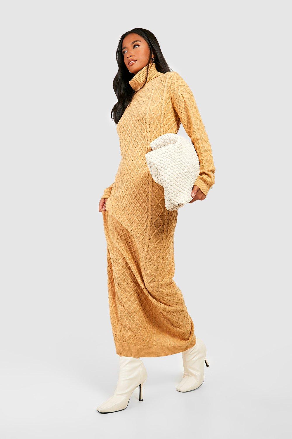 Cable knit maxi store sweater dress