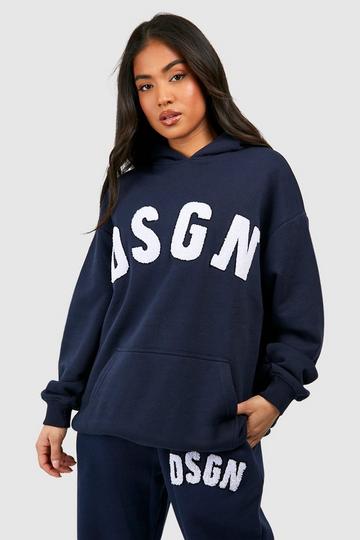 Navy Petite Dsgn Studio Oversized Hoodie