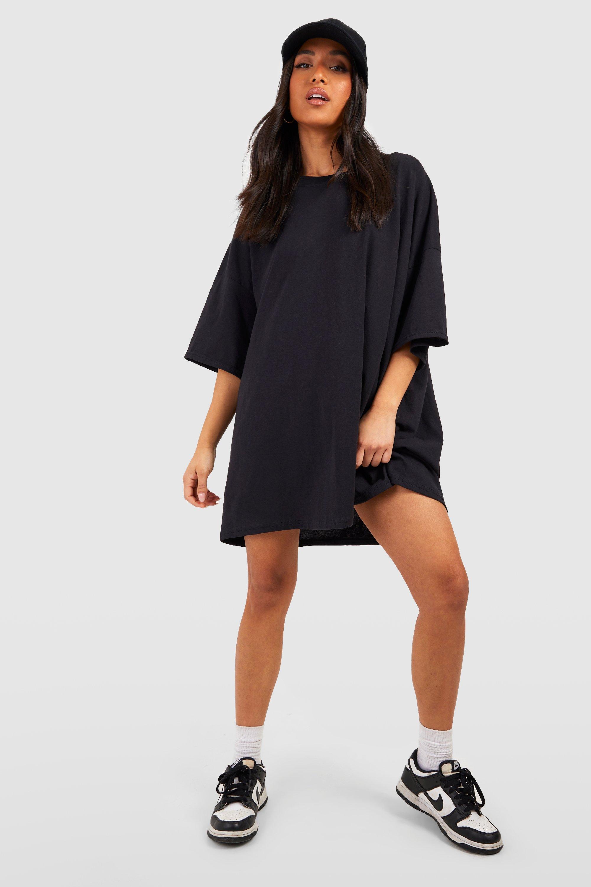 Petite Basic Cotton T Shirt Dress