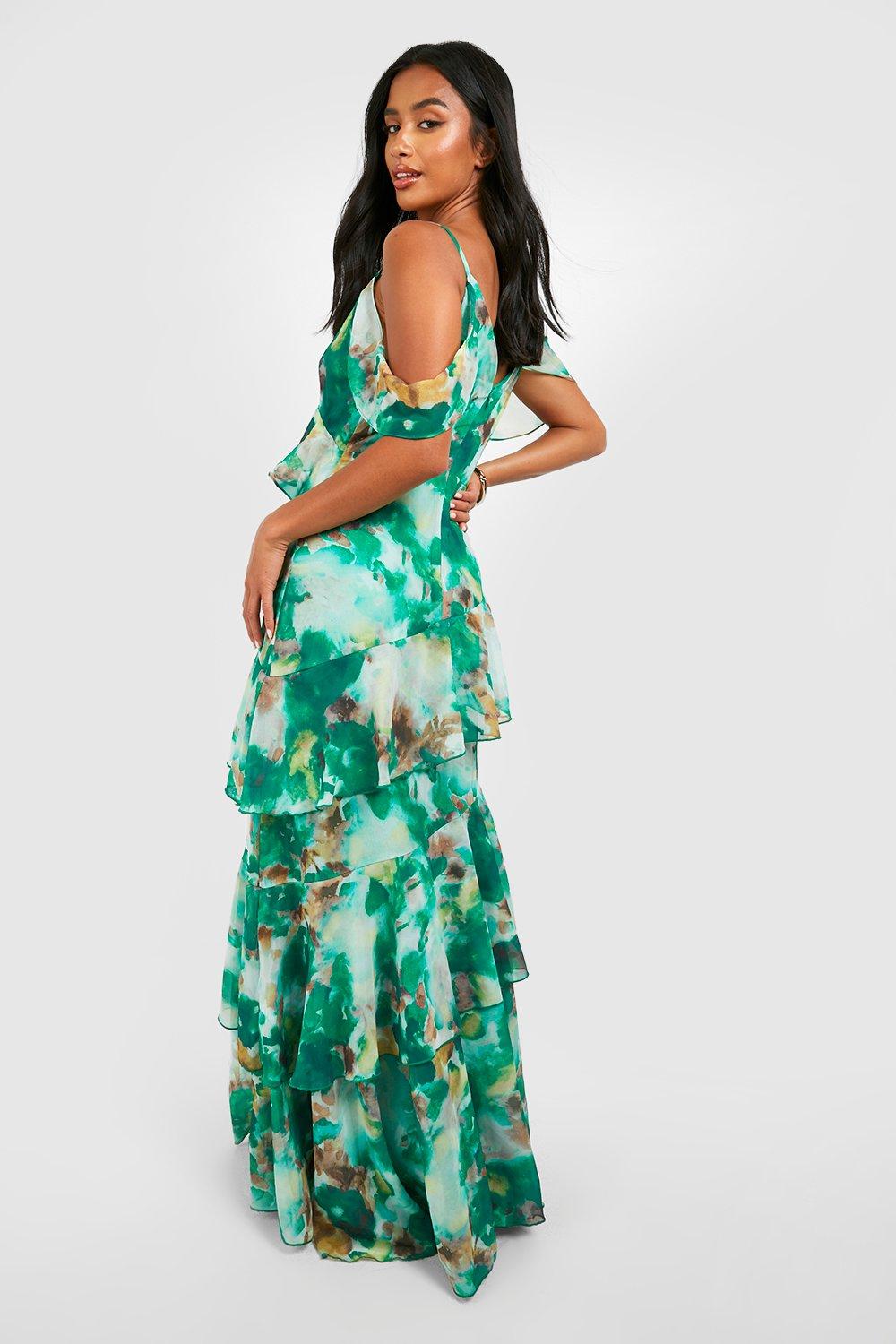 Ruffled hotsell floral dress