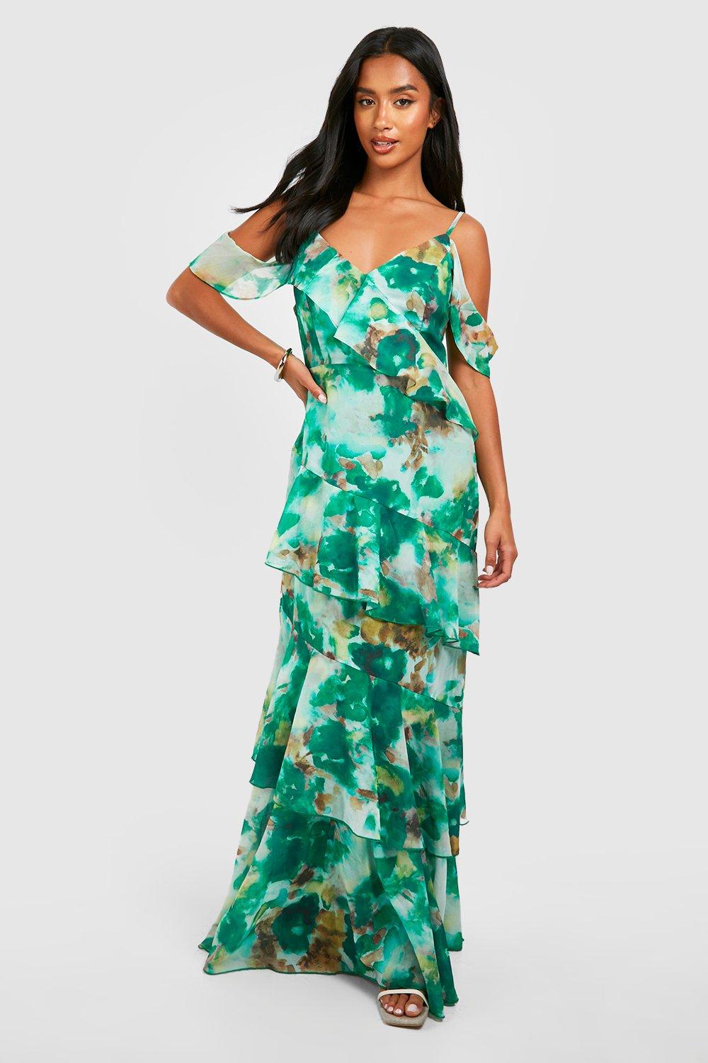 Petite chiffon sales maxi dress