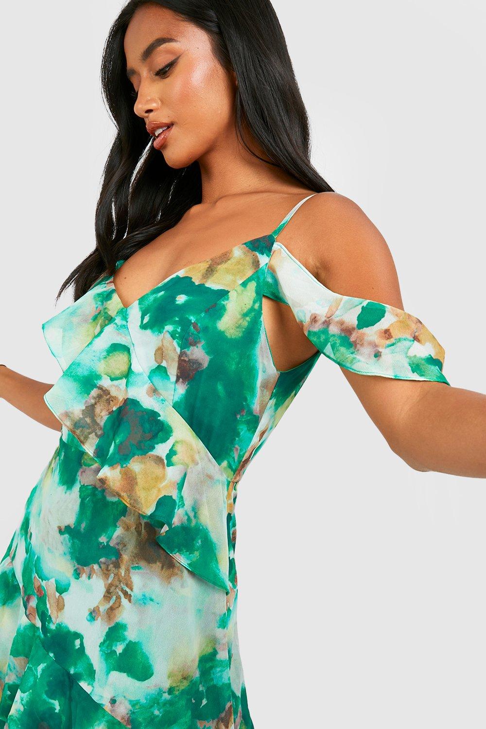 Missguided Floral Asymmetric Midi Dress Store | dakora.com.co