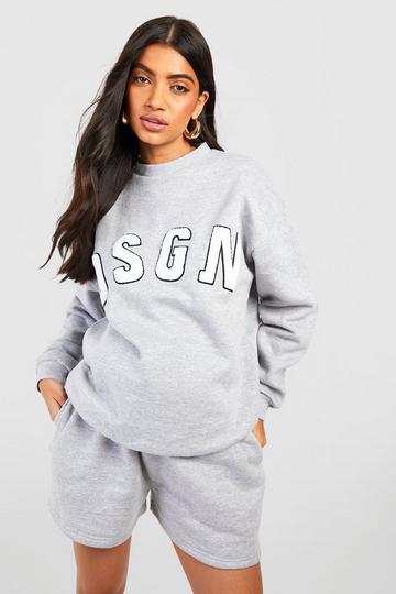 Maternity Dsgn Studio Sweatshirt Short Tracksuit ash grey