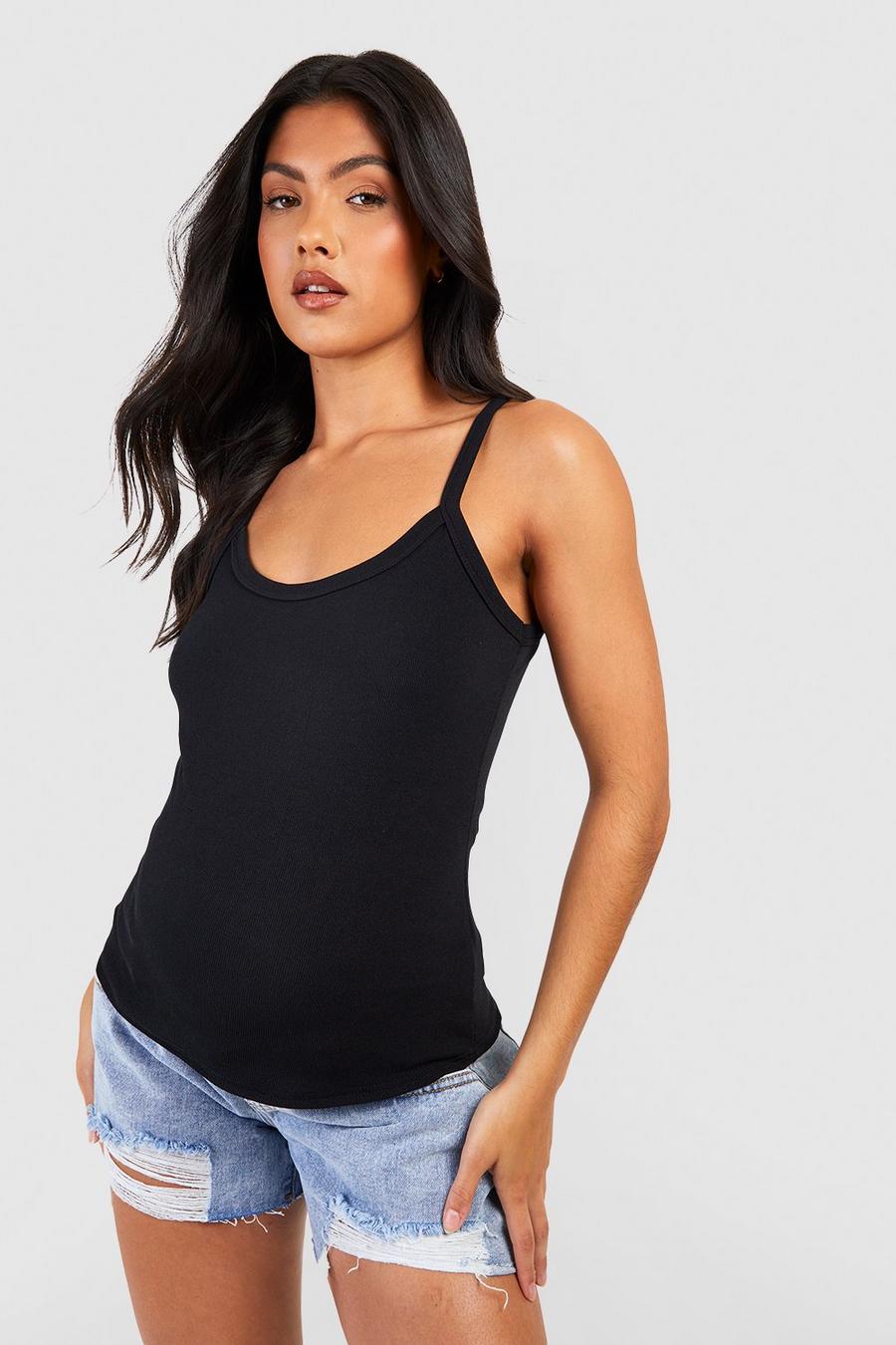 Black Maternity Think Binding Strappy Camisole