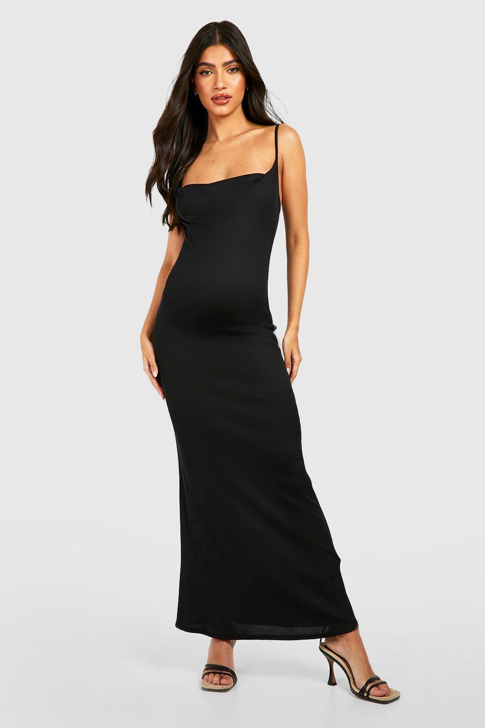 Spaghetti strap maternity maxi hot sale dress