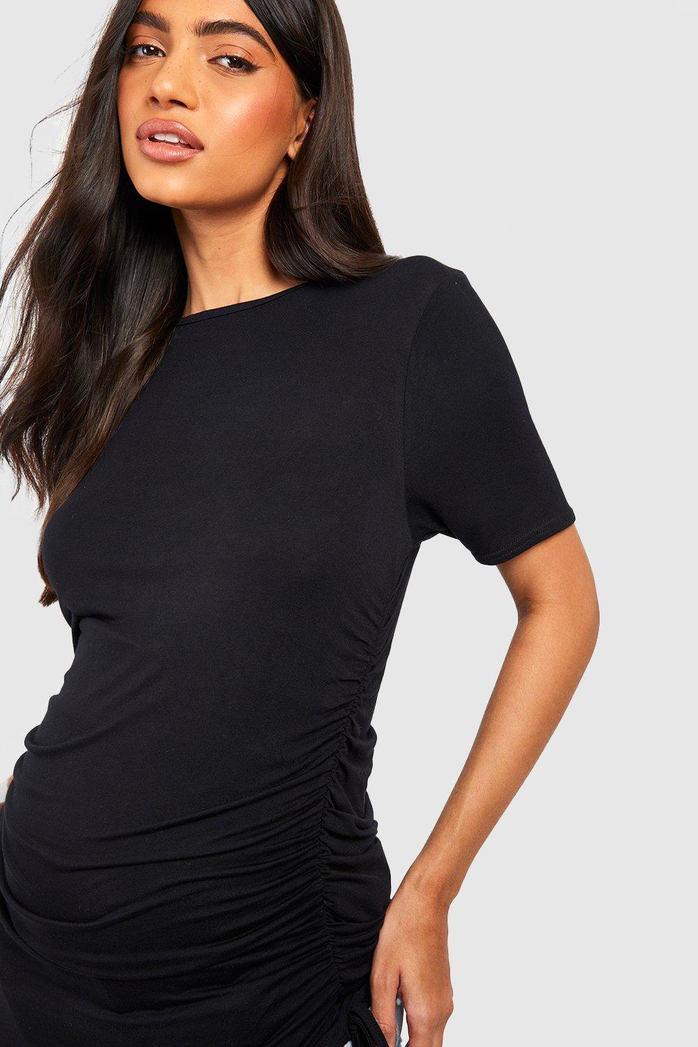 Maternity Nursing Wrap Ruched Side T-Shirt