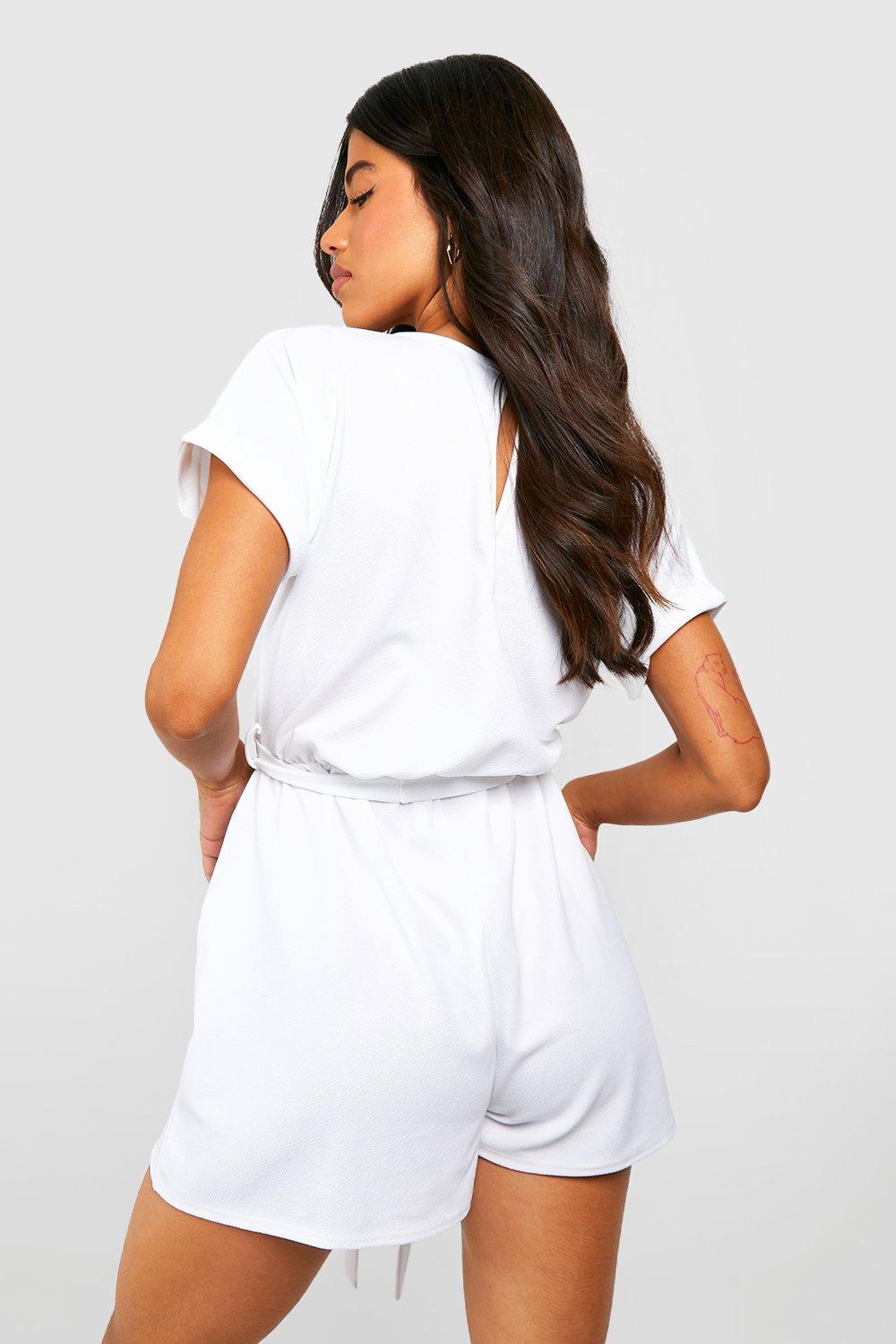 Tall store white playsuit