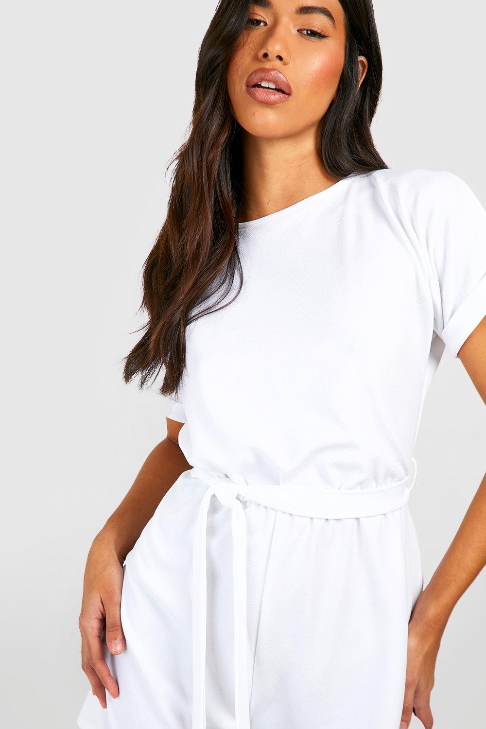 White cheap short playsuit