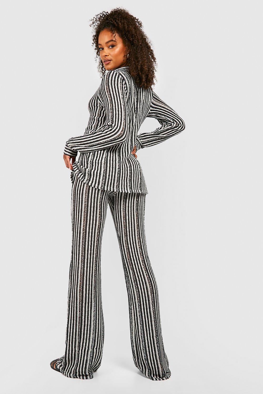 Boohoo on sale striped pants