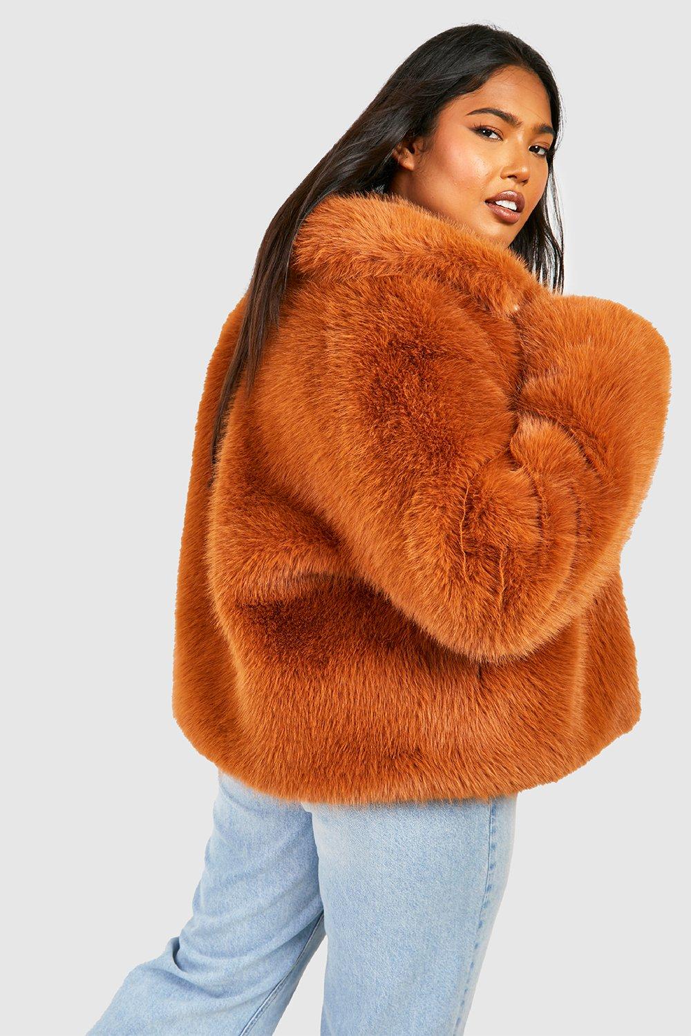 Fur jacket clearance boohoo