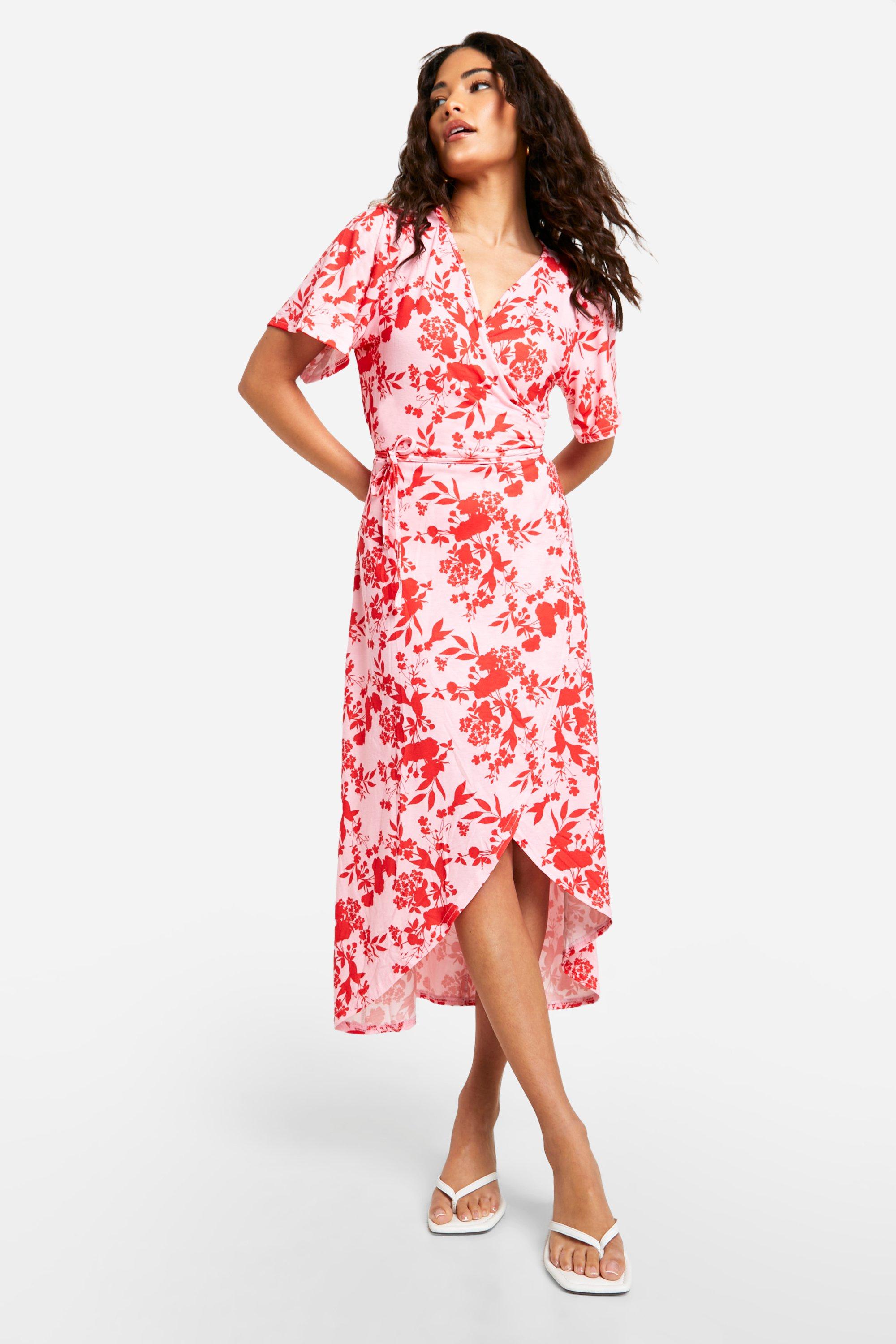 Topshop floral hotsell midi wrap dress