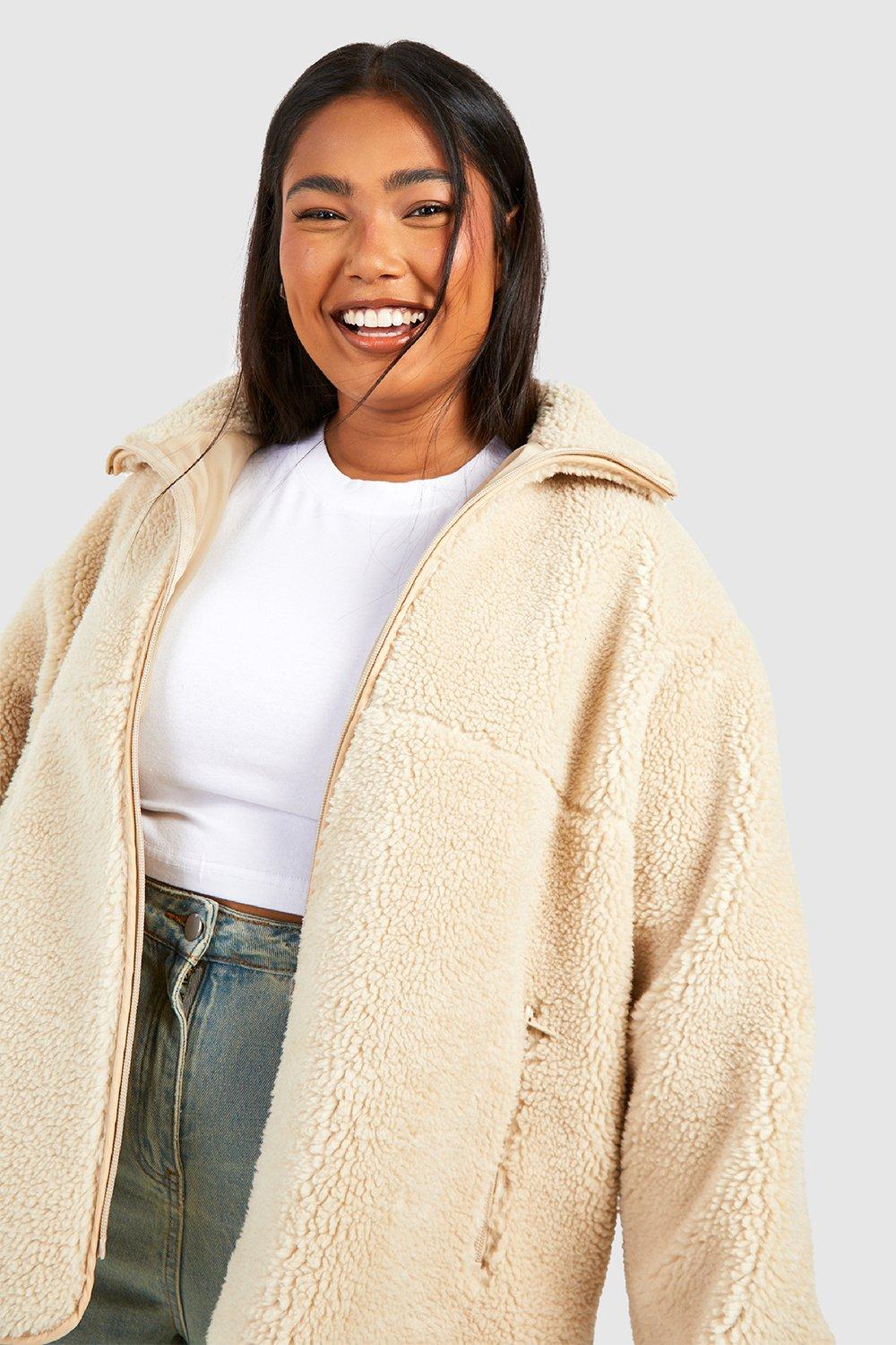 Boohoo teddy jacket sale