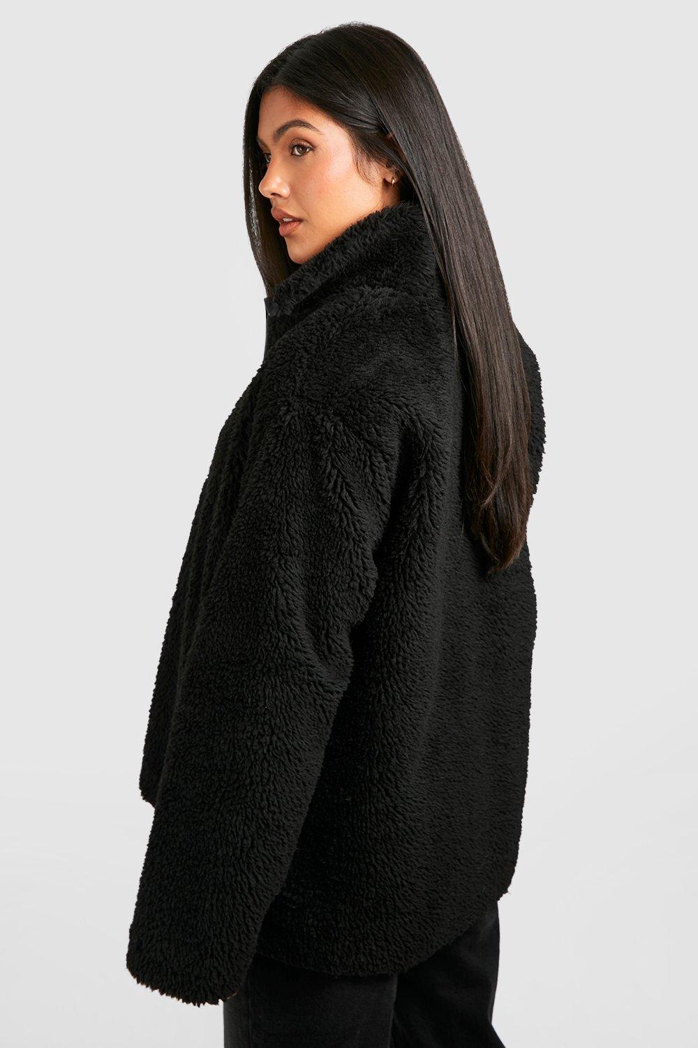 Boohoo zip detail on sale coat