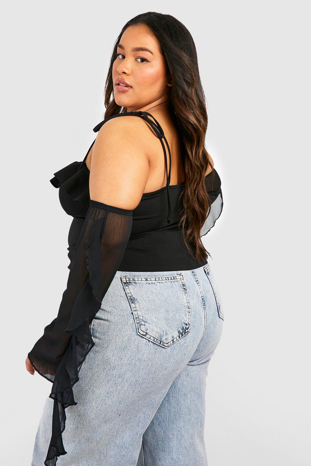 Off the shoulder discount corset top plus size