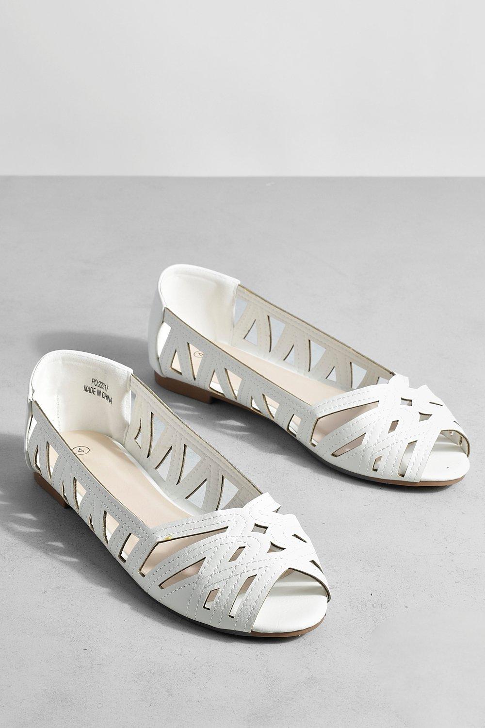 Wide width sales white flats