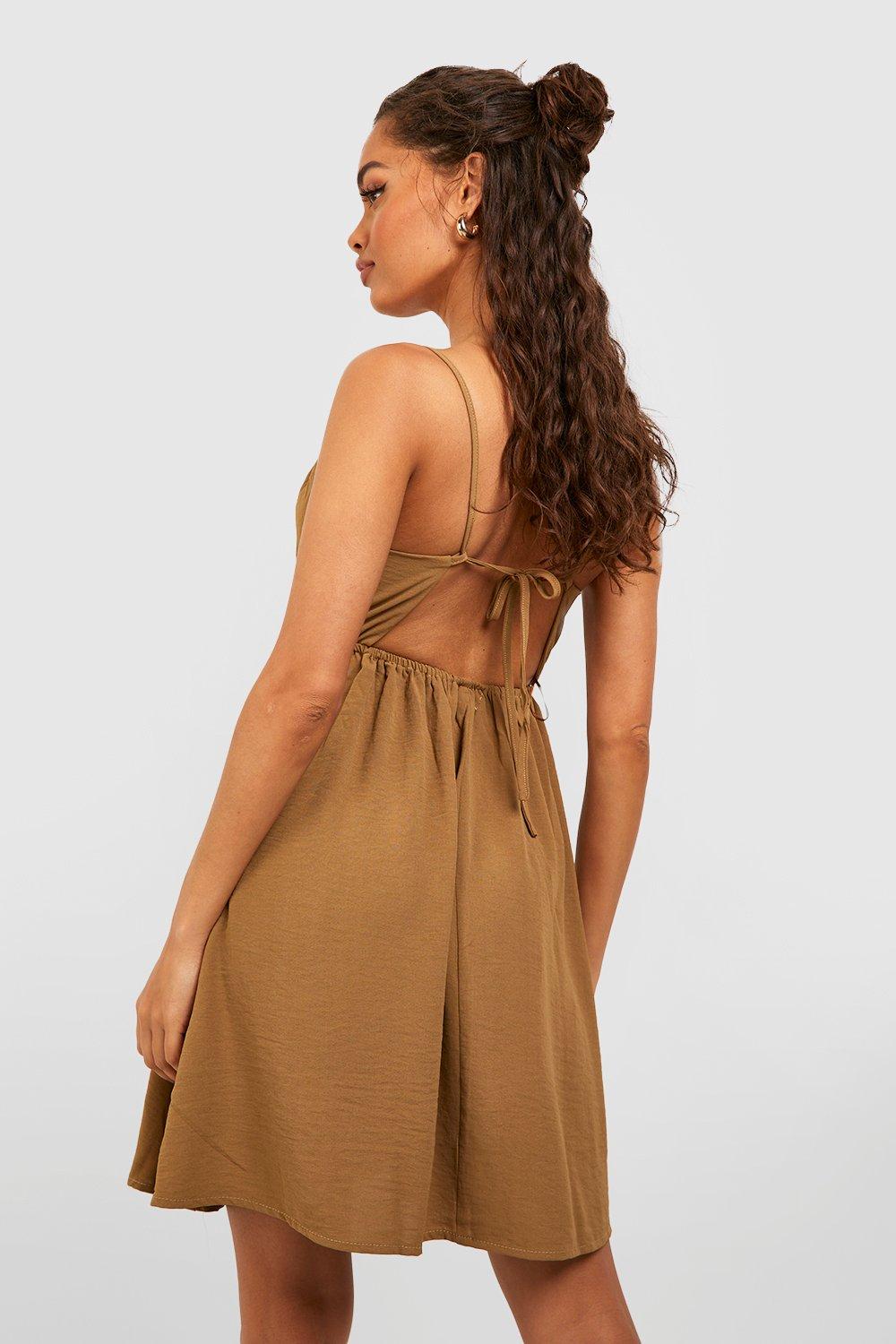 Boohoo 2024 beige dress