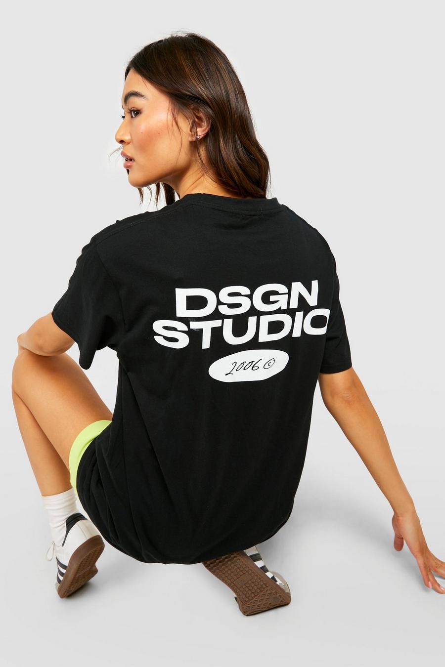 Black Oversized Dsgn Studio Sport T-Shirt image number 1