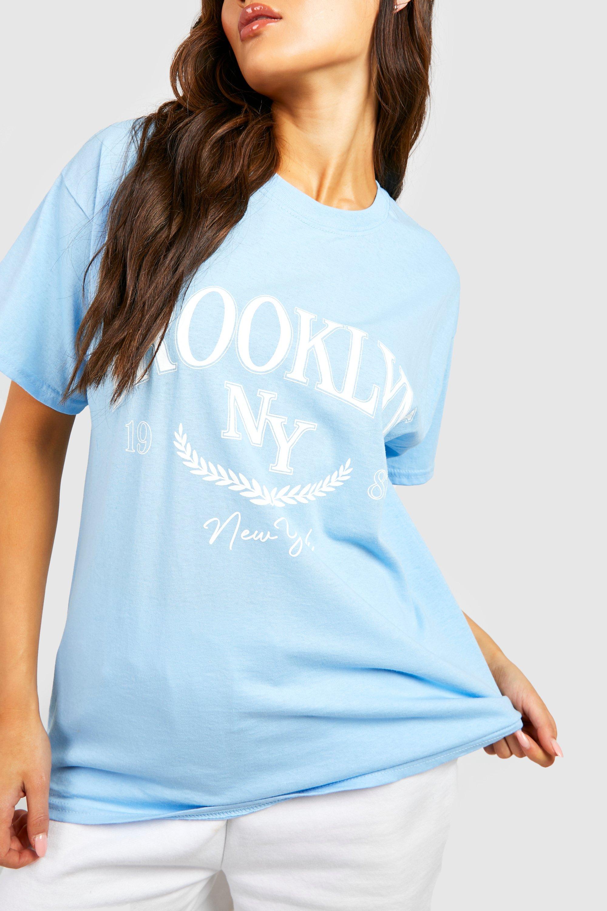 boohoo New York Oversized Tee - Women's Printed T-shirts