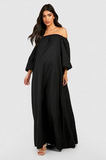 Maternity Maxi Trapeze Dress black