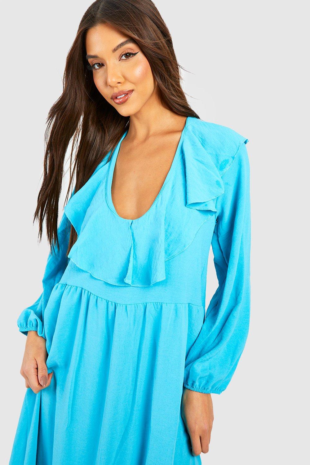 Boohoo turquoise dress sale