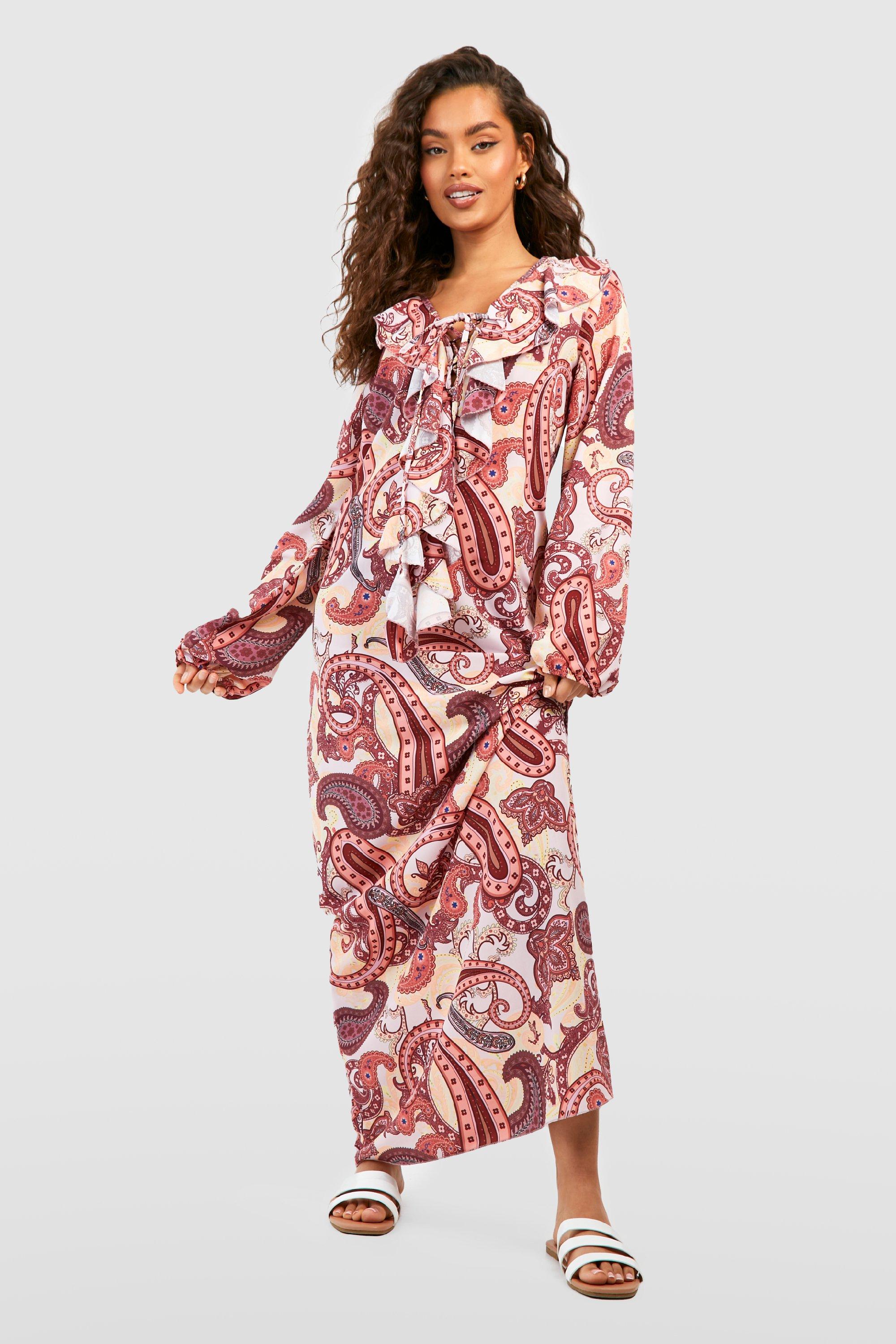 Zara paisley maxi store dress