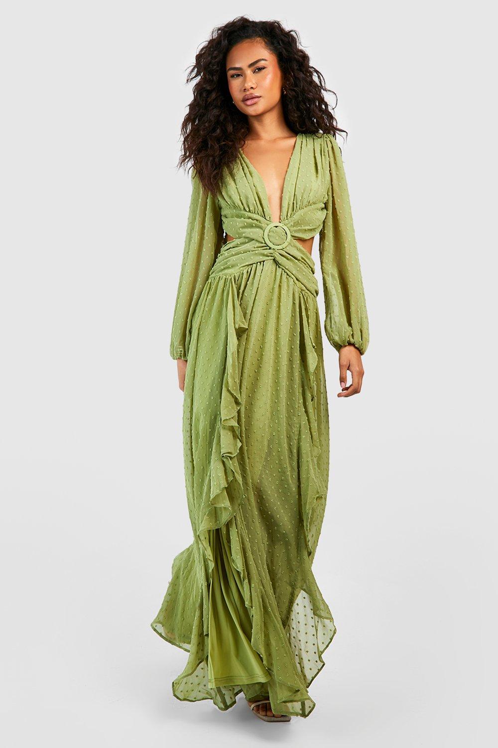 Lime green chiffon clearance dress