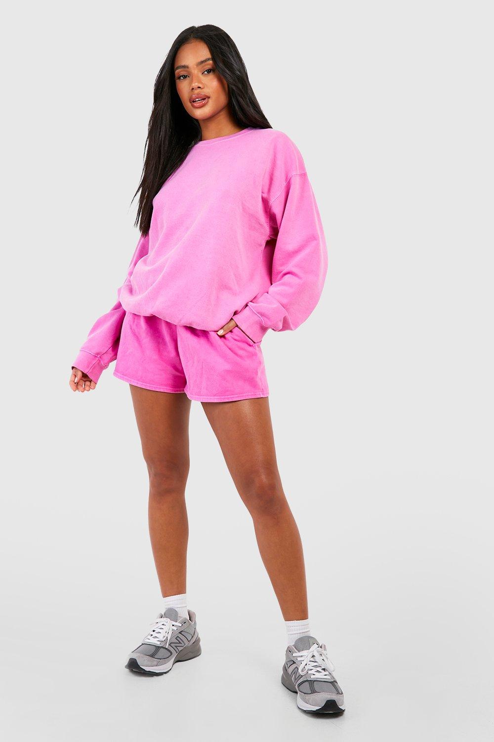 Pink cheap tracksuit shorts