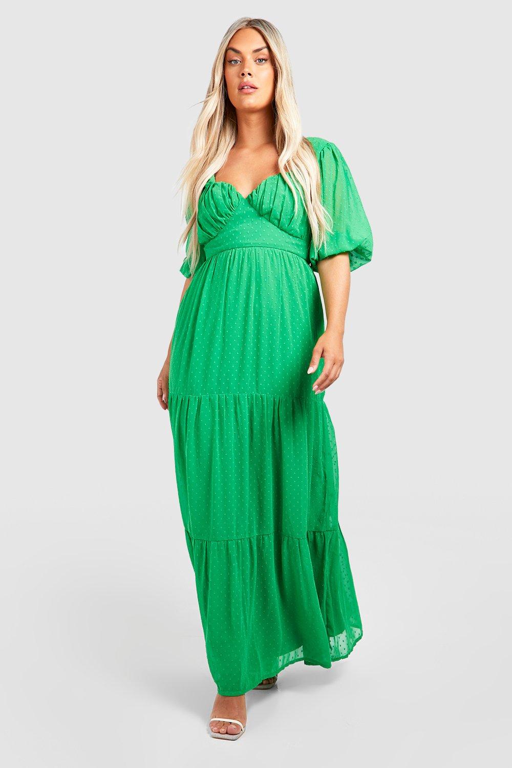 Green milkmaid clearance dress