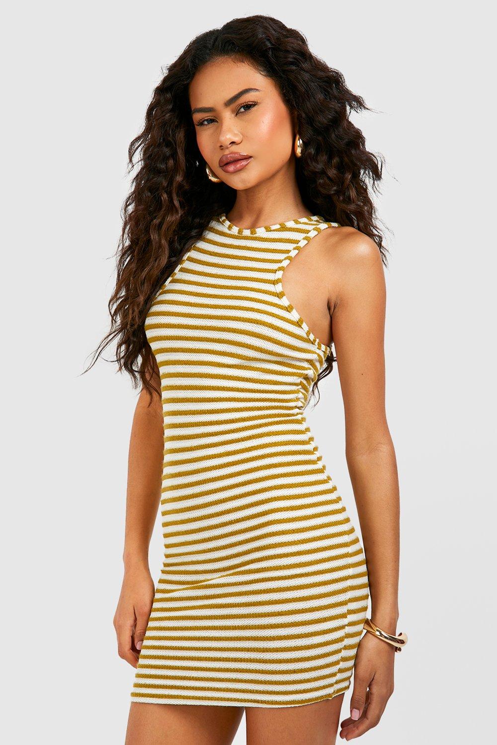 forever 21 striped bodycon dress