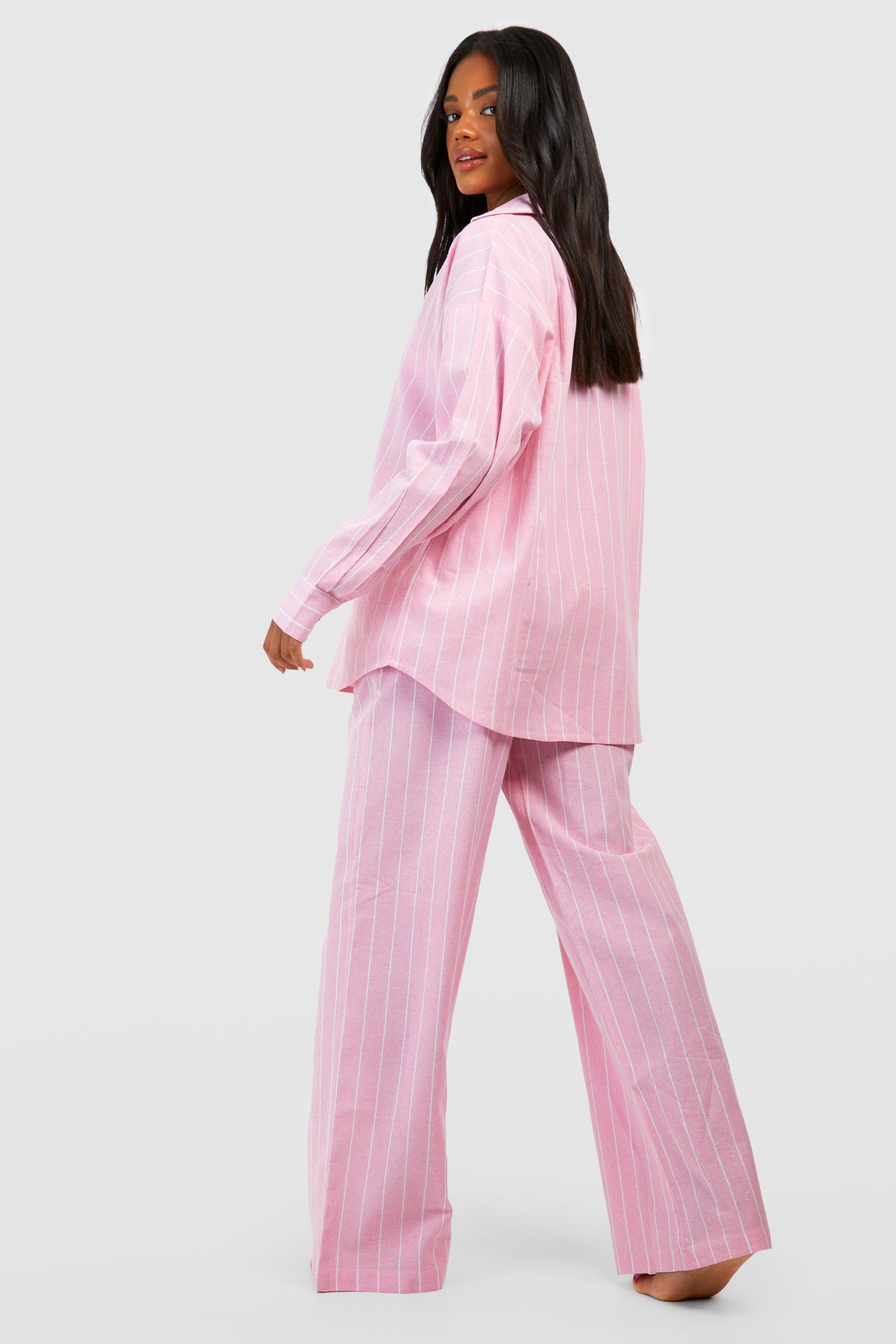 Cotton Pinstripe Pajama Pants