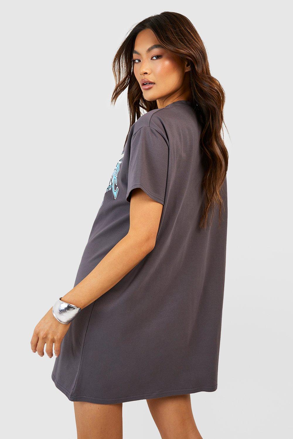 Boohoo oversized hotsell t shirt dress