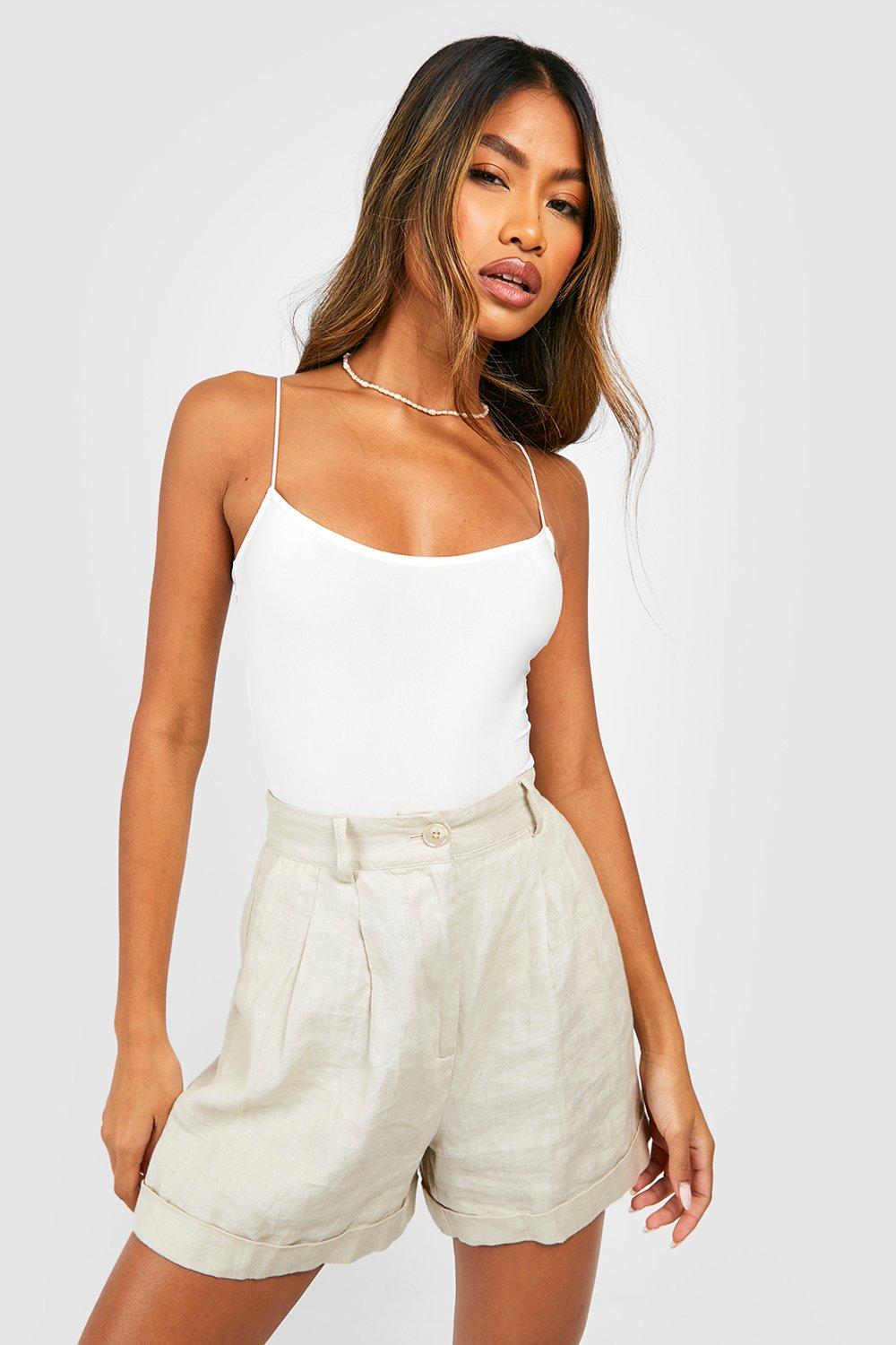 Buy Boohoo Thick Binding Strap Bodysuit Top In White