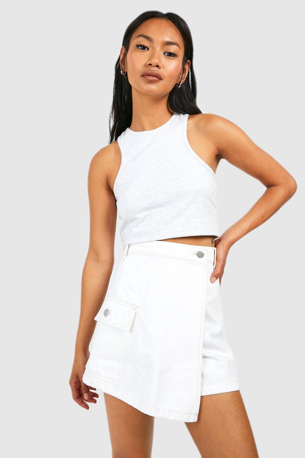 White 2025 skort boohoo