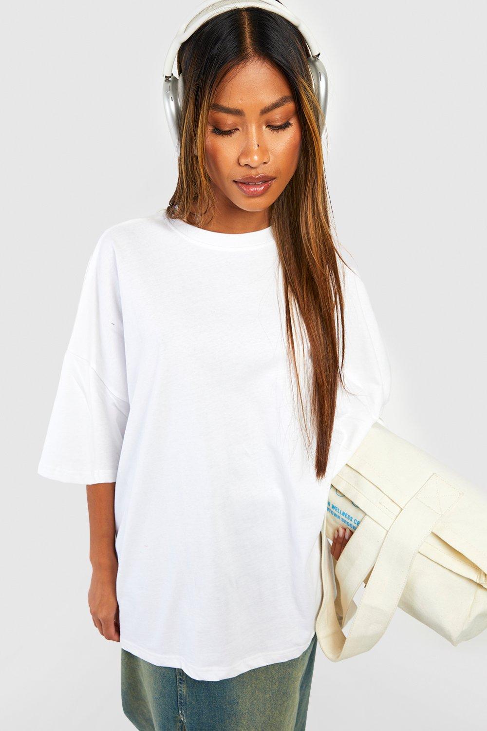 Basic t shirt damen weiss best sale