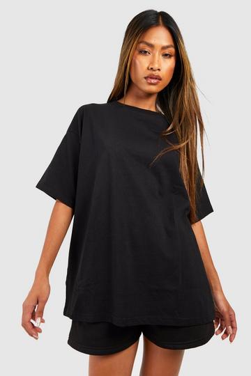 Basic Oversized Katoenen T-Shirt black