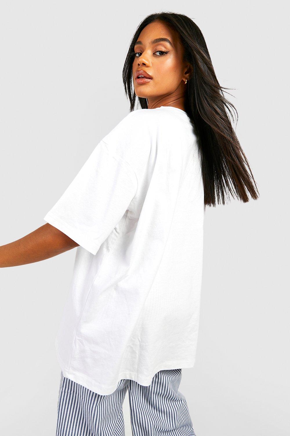 Cotton White Oversized T-Shirt, Tops