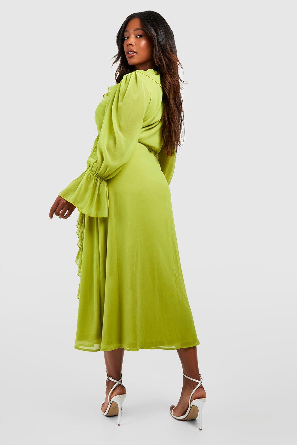 Lush colie ruffle wrap hot sale dress