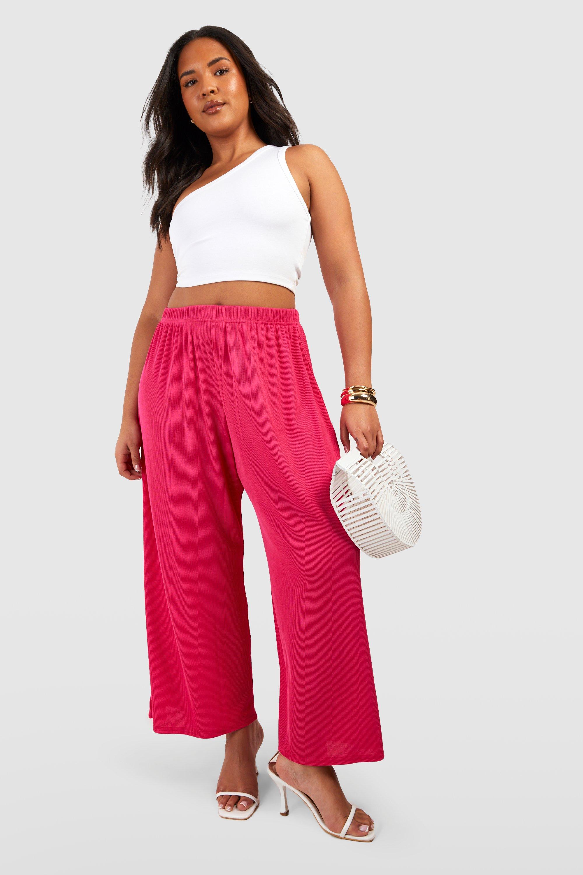 Plus Ribbed Culotte Trouser