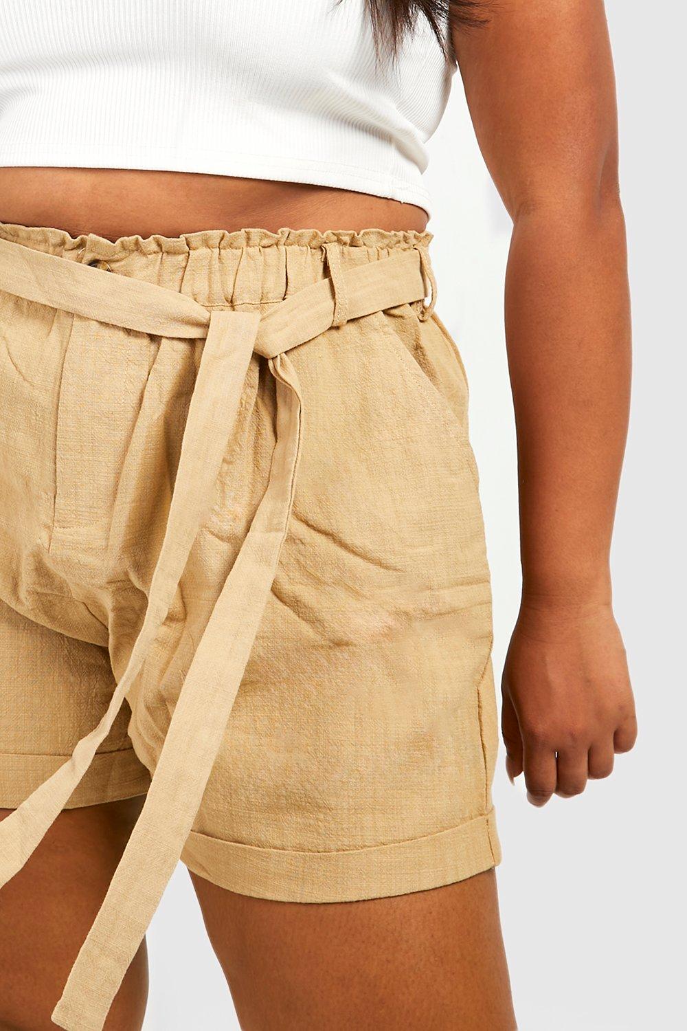 High Waisted Paperbag Shorts