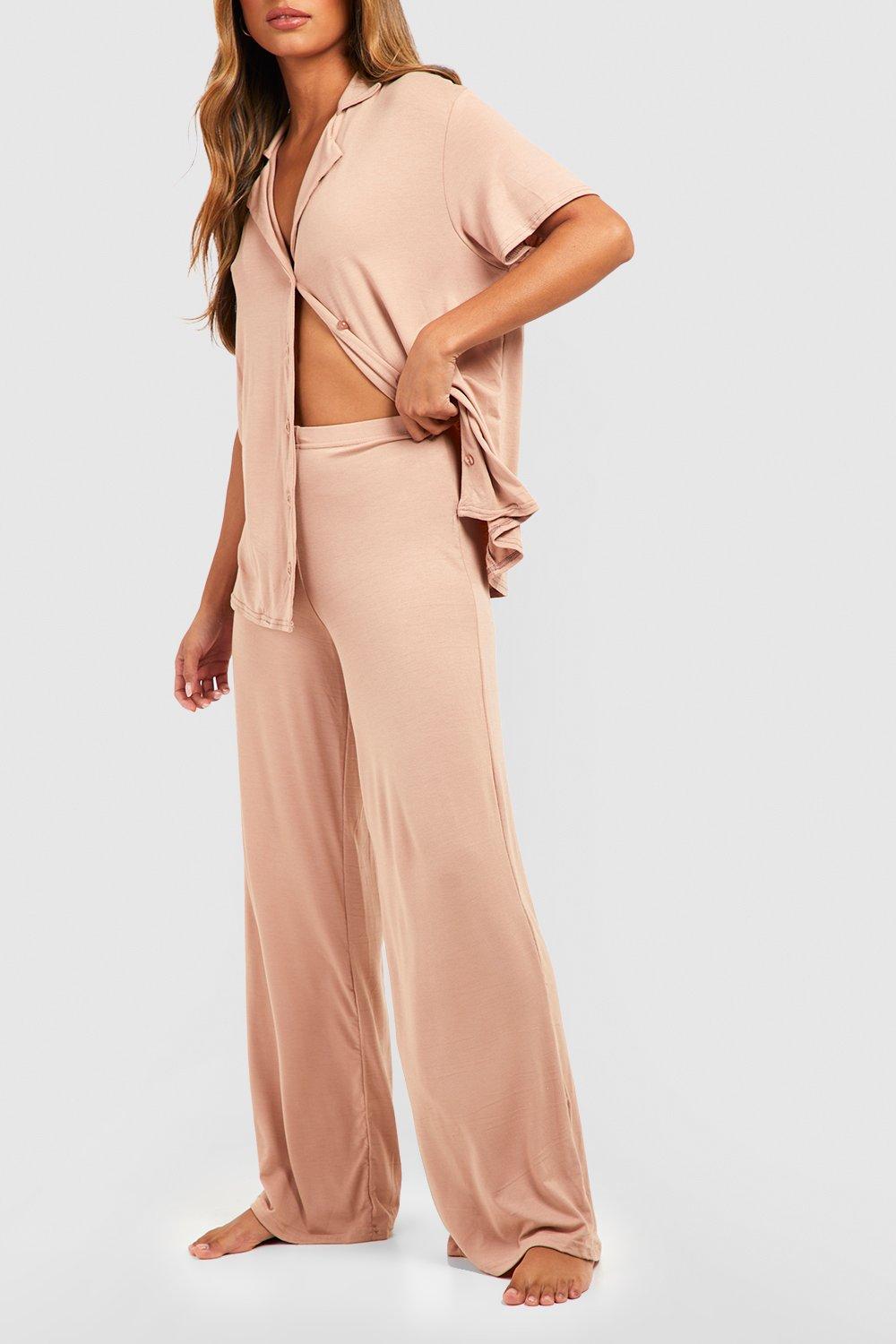 Jersey Knit Wide Leg Pj Pants